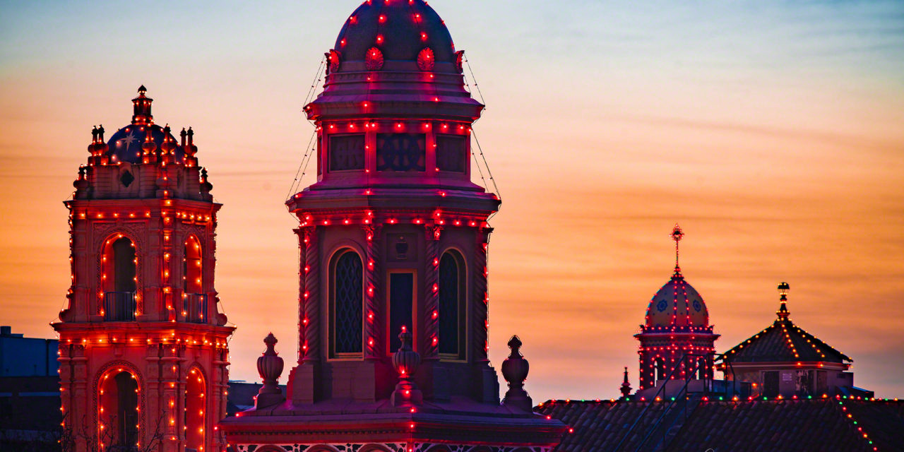 Christmas Plaza Sunset