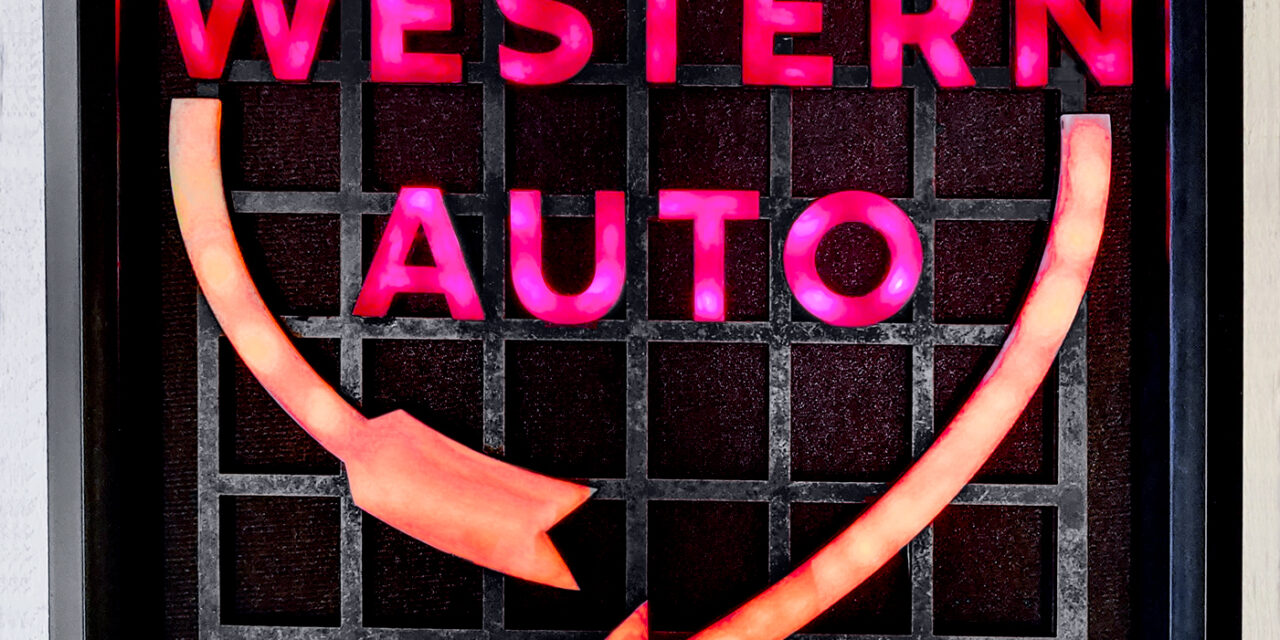 Western Auto Glowforge cut sign