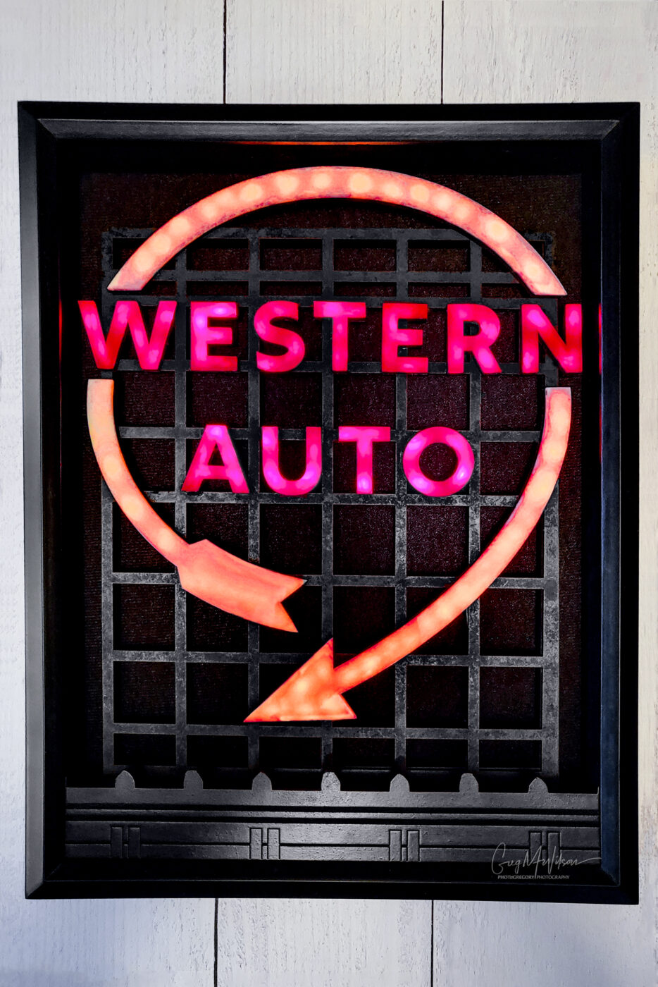 Western Auto Glowforge cut sign